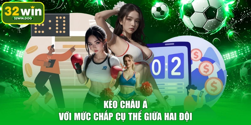 Kèo châu Á với mức chấp cụ thể giữa hai đội