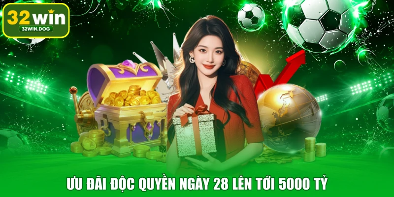 Ưu đãi độc quyền ngày 28 lên tới 5000 tỷ
